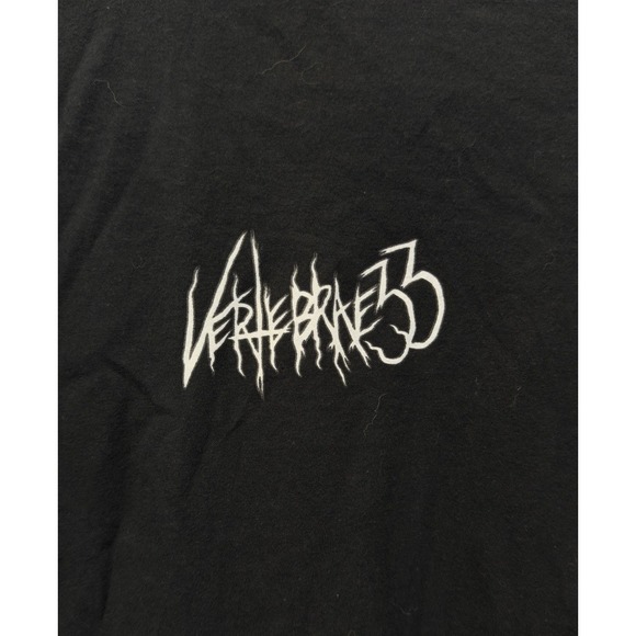 Vertebrae 33 Death Card Graphic T-Shirt Black & White Short Sleeve Unisex S - Picture 3 of 4